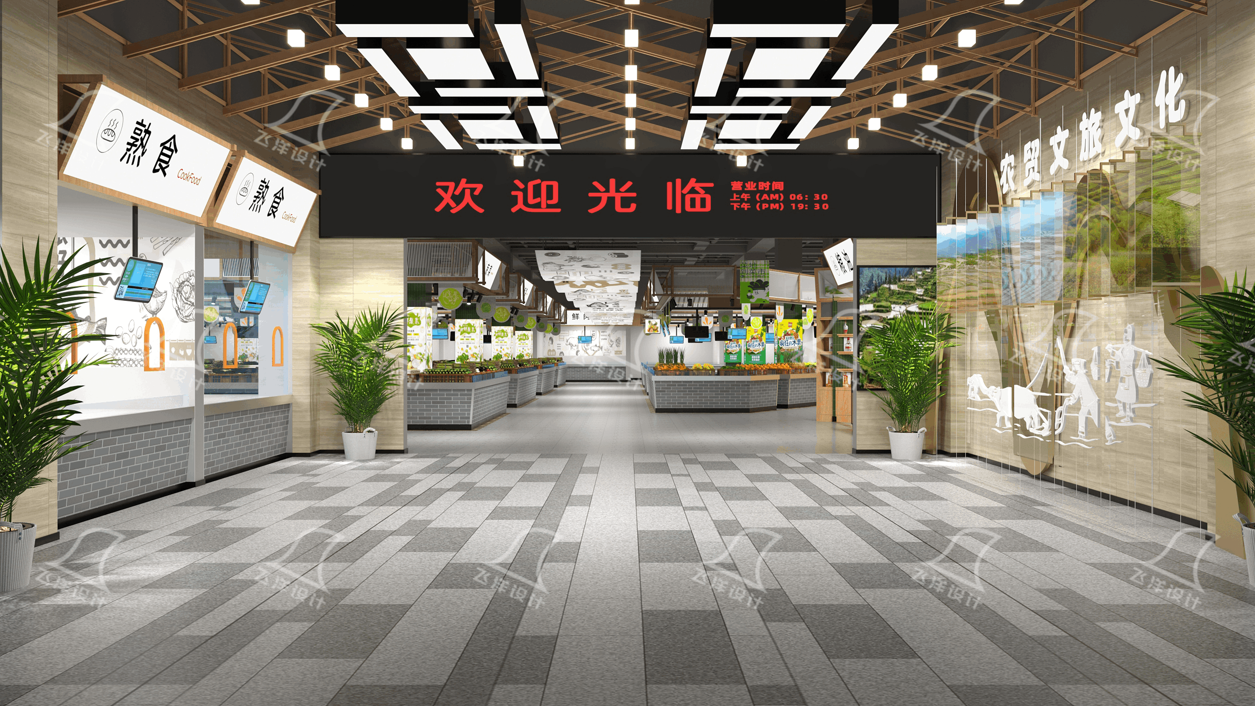 農貿市場攤位尺寸設計