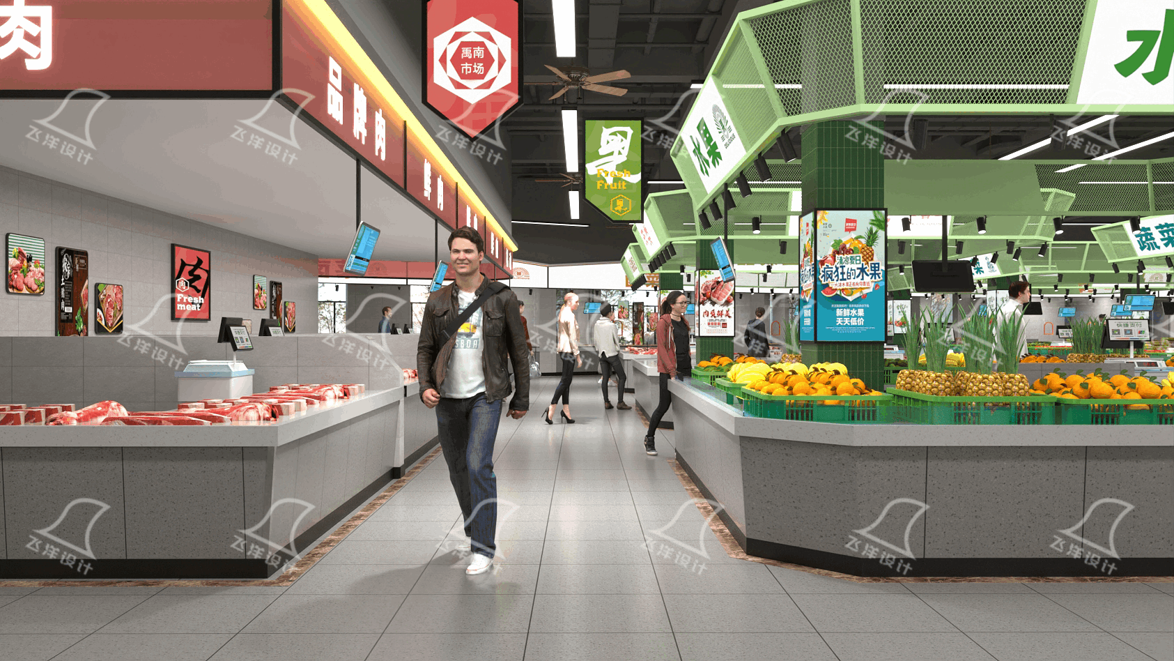 農(nóng)貿(mào)市場(chǎng)設(shè)計(jì)效果圖